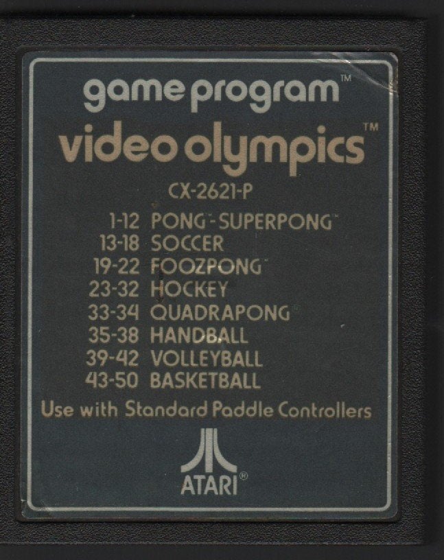 Atari Video Olympics CX-2621-P Cartridge, Spelcomputers en Games, Spelcomputers | Atari, Ophalen of Verzenden, Gebruikt, Zonder controller