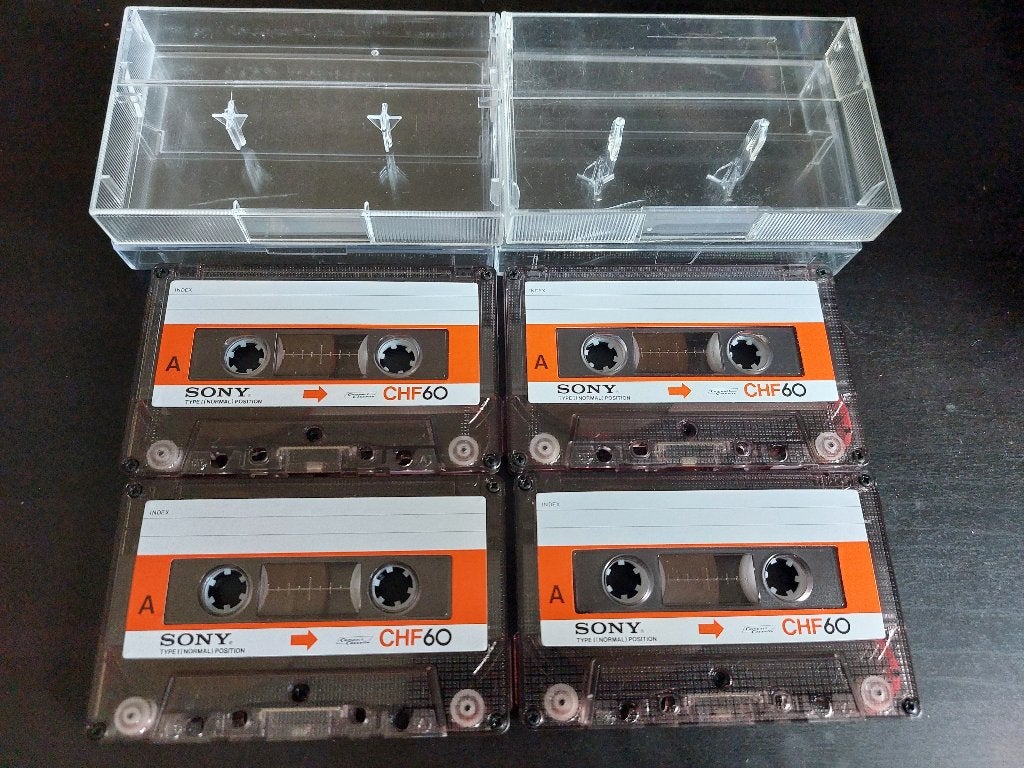SONY CHF 60 CASSETTEBANDJE (4X ONBESPEELD), Cd's en Dvd's, Cassettebandjes, 2 t/m 25 bandjes, Overige genres, Ophalen of Verzenden