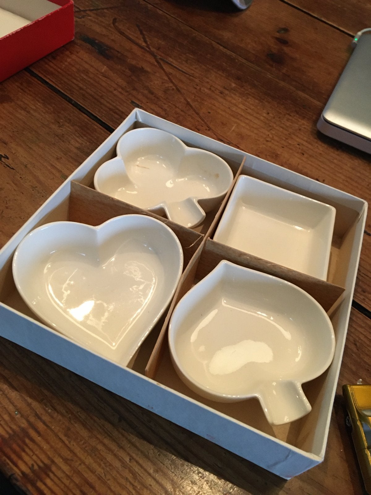 Vintage Petrus Regout Maastricht Kaartspel Schalen Set+doos, Ophalen of Verzenden