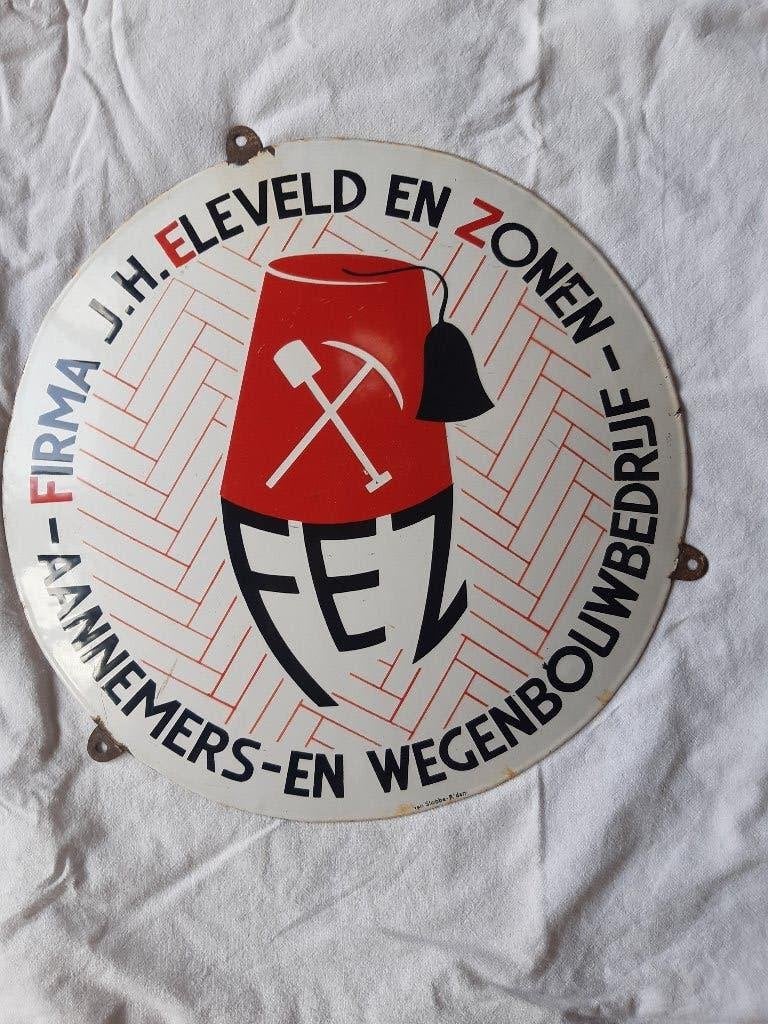 orgineel emaille bord jaren 30 fez, Ophalen of Verzenden