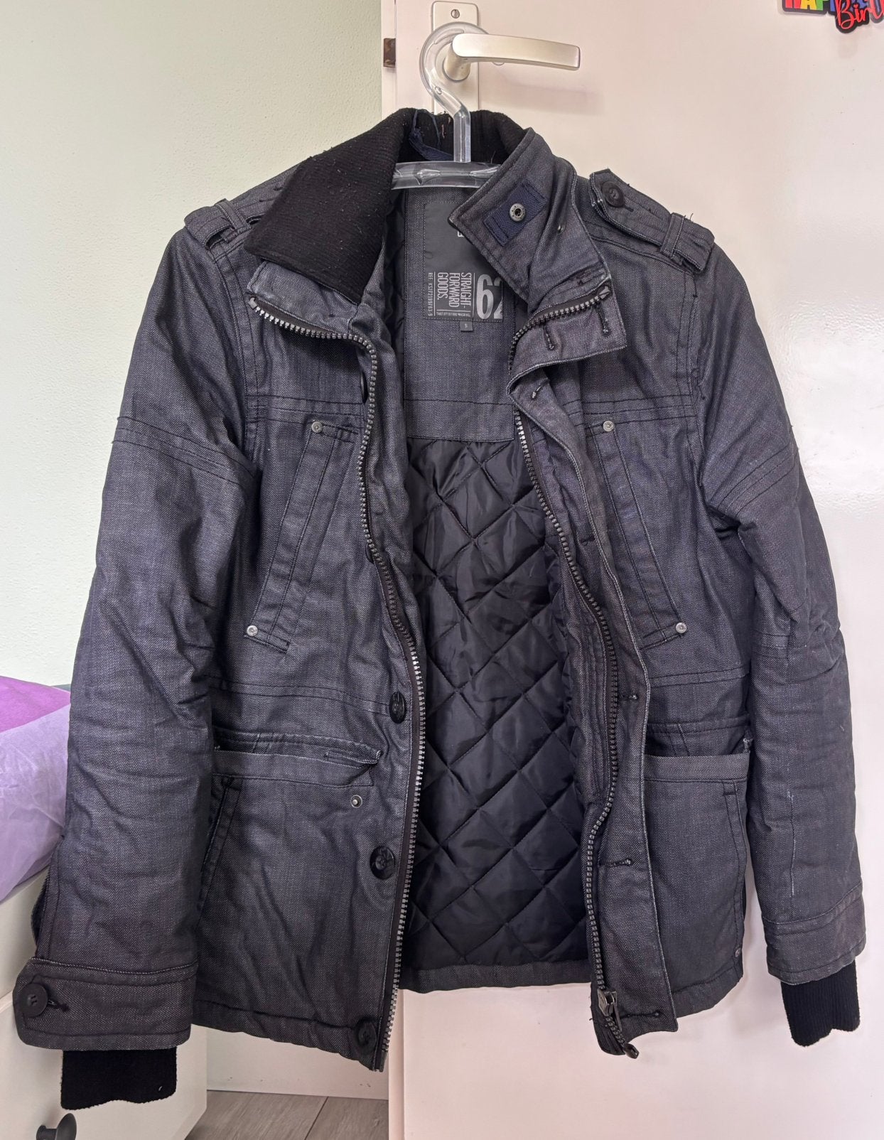 Heren winterjas WE, maat S, Ophalen, Zo goed als nieuw, Maat 46 (S) of kleiner, Grijs