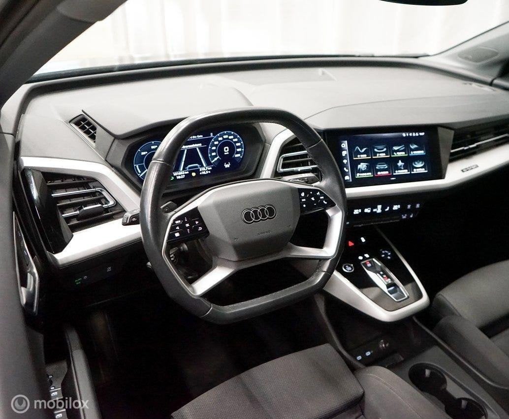 Audi Q4 e-tron 40 77 kWh SONOS, warmtepomp, Auto's, Automaat, Dealer onderhouden, Zwart, 511 km