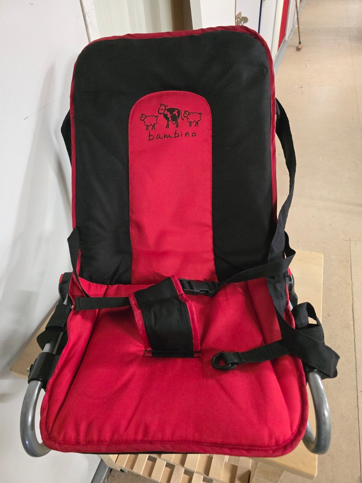 Bambino draagbare kinderstoel - Rood/Zwart, Kinderen en Baby's, Ophalen of Verzenden