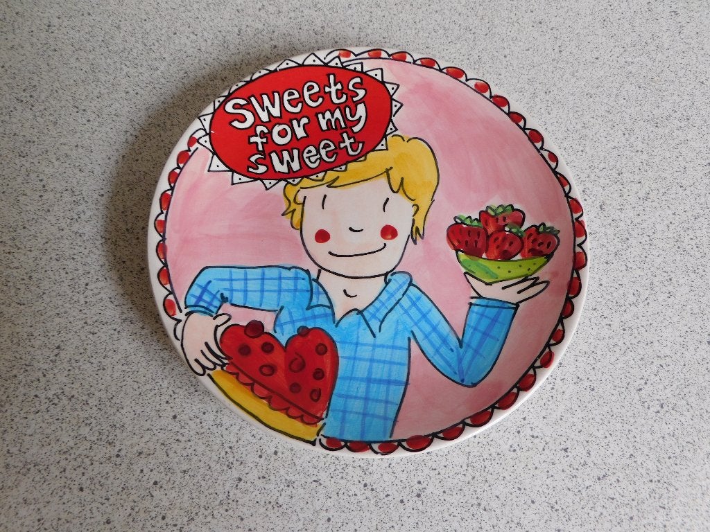 Blond Amsterdam Bord 'Sweets for my sweets' - 18 cm, Huis en Inrichting, Landelijk/Boerenbont, Ophalen of Verzenden, Zo goed als nieuw