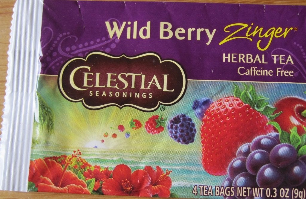 Een enkel theezakje van Celestial herbal tea - wild berry, Verzenden, Theezakje(s)