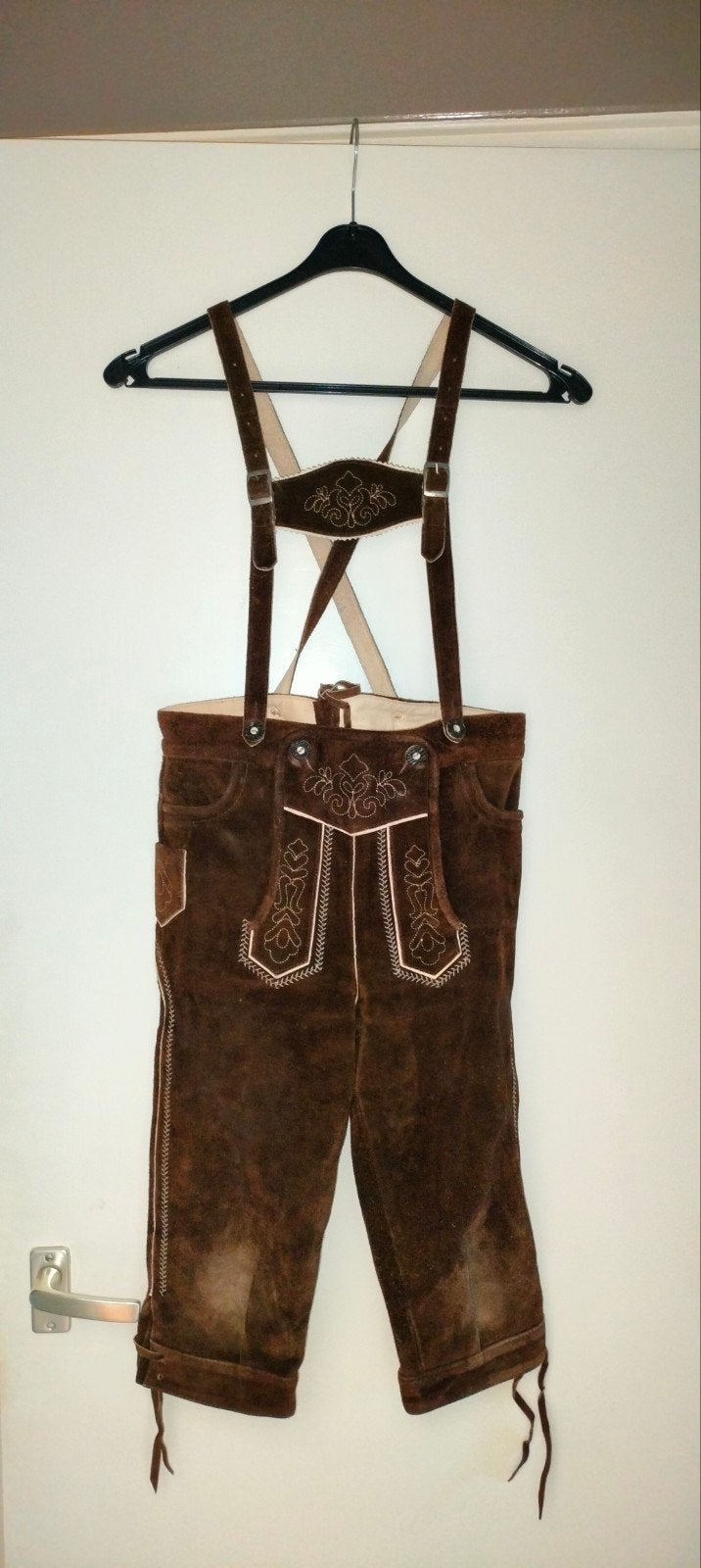 Lederhose kind echt leer maat 134-140, Kinderen en Baby's, Ophalen of Verzenden, Gebruikt, Jongen, Broek