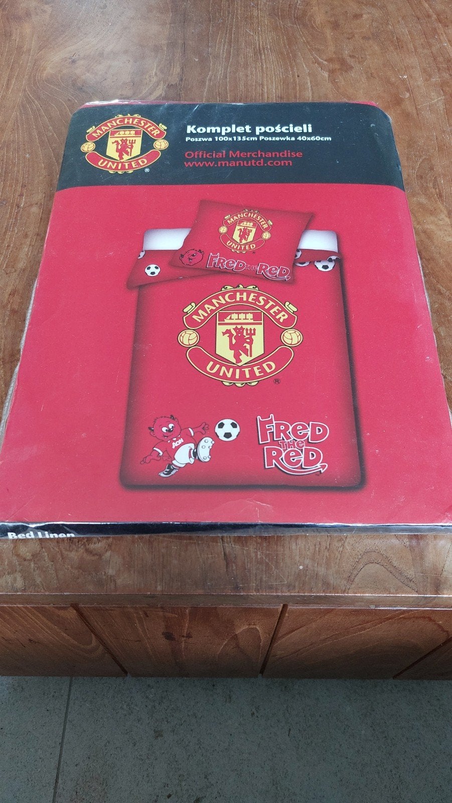 Manchester United dekbedovertrek set 100x135 cm - Nieuw, Ophalen of Verzenden, Nieuw, Rood, Beddengoedset