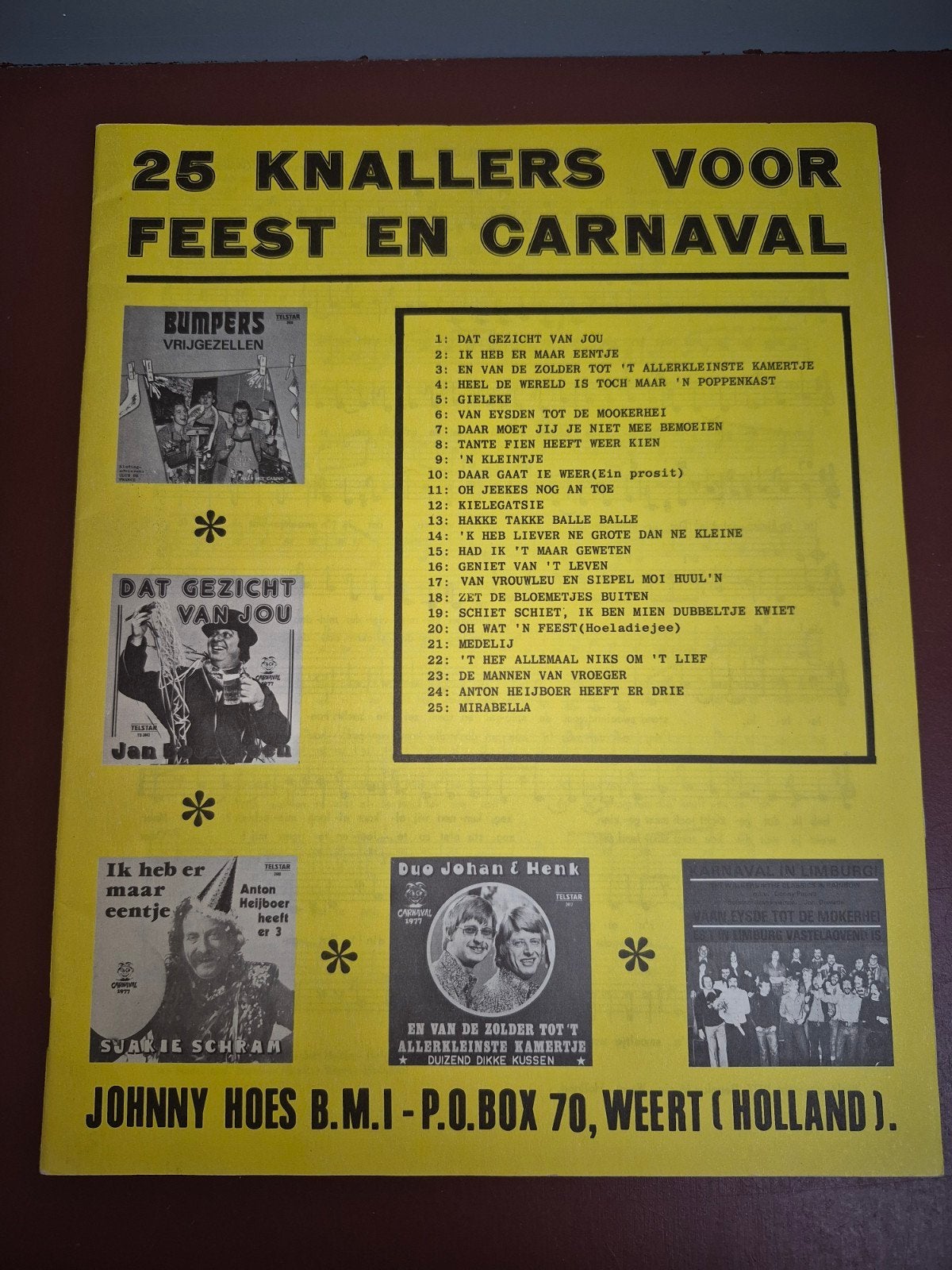 25 Knallers voor Feest en Carnaval - Johnny Hoes, Ophalen of Verzenden, Zo goed als nieuw