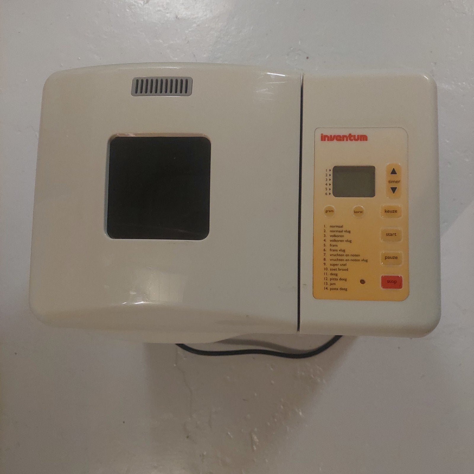 Inventum Broodbakmachine BM25 - Zonder bakblik, Witgoed en Apparatuur, Gebruikt, Kijkvenster, 800 tot 1200 gram deeg, Ophalen