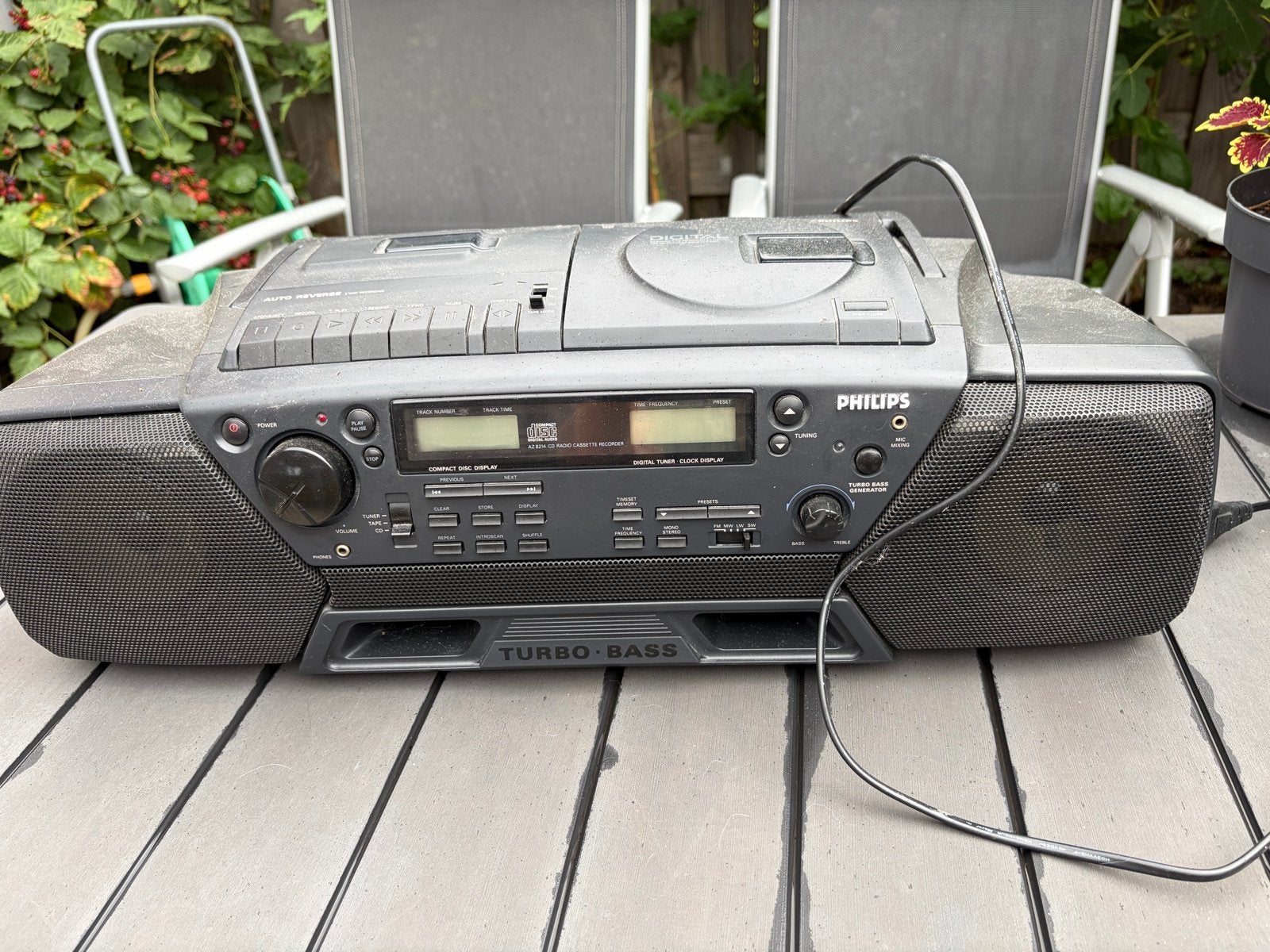 Philips Boombox met CD, Cassette en Radio - Turbo Bass, Ophalen, Gebruikt, Philips, Draagbaar