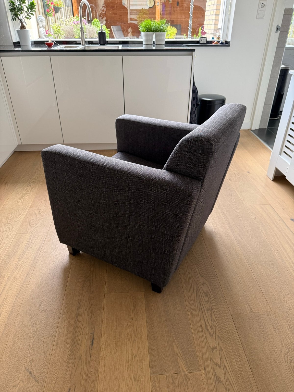 Compacte fauteuil, 70x70 cm, goede staat, gratis af te halen, Huis en Inrichting, Fauteuils, Ophalen, Minder dan 75 cm, Stof, 50 tot 75 cm