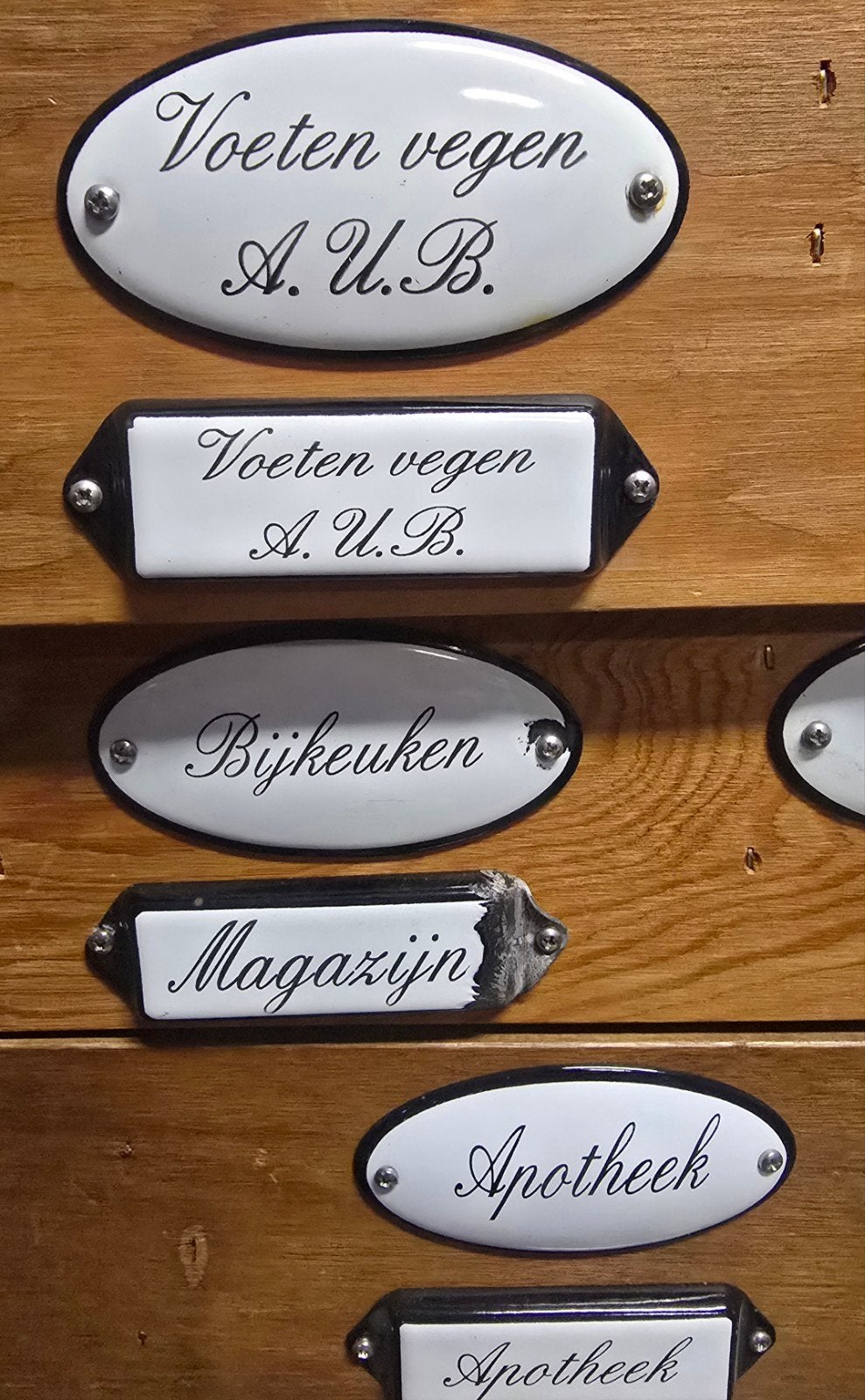 Emaille Deurbordjes - Diverse Teksten, Ophalen of Verzenden