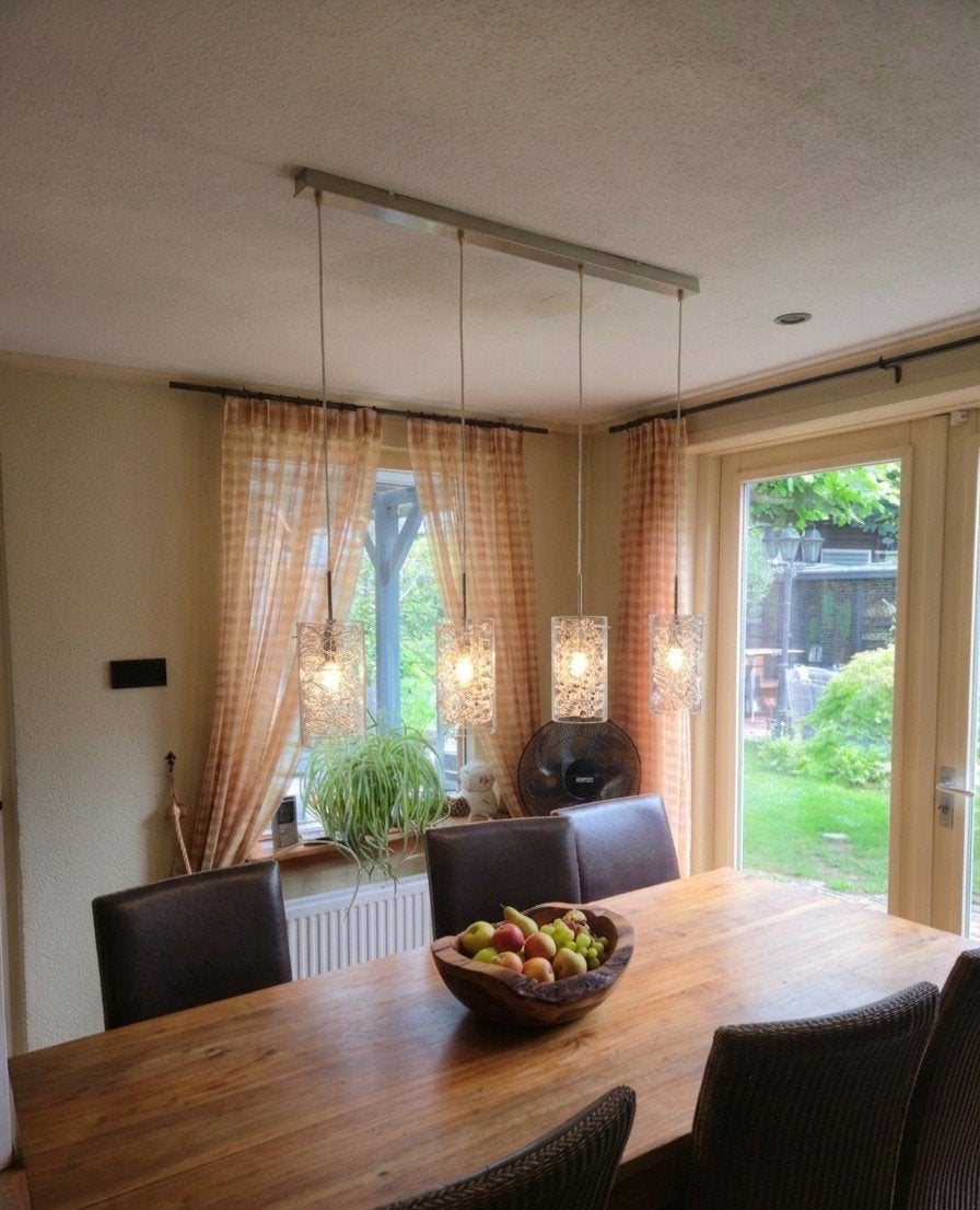 Moderne Van de Heg hanglamp (4-lichts, RVS), Ophalen