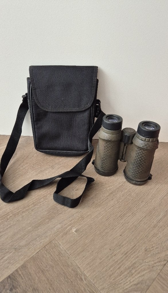 Verrekijker met tas • Overgespoten in camo / khaki, Audio, Tv en Foto, Dakkant (recht), Ophalen of Verzenden, Zo goed als nieuw