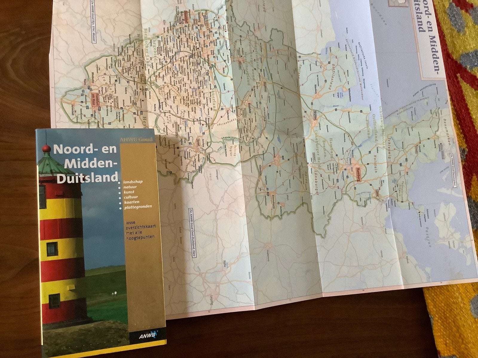 Duitsland MIDDEN NOORD 406pg ANWB GOUD reisgids + kaart, Ophalen of Verzenden, Zo goed als nieuw