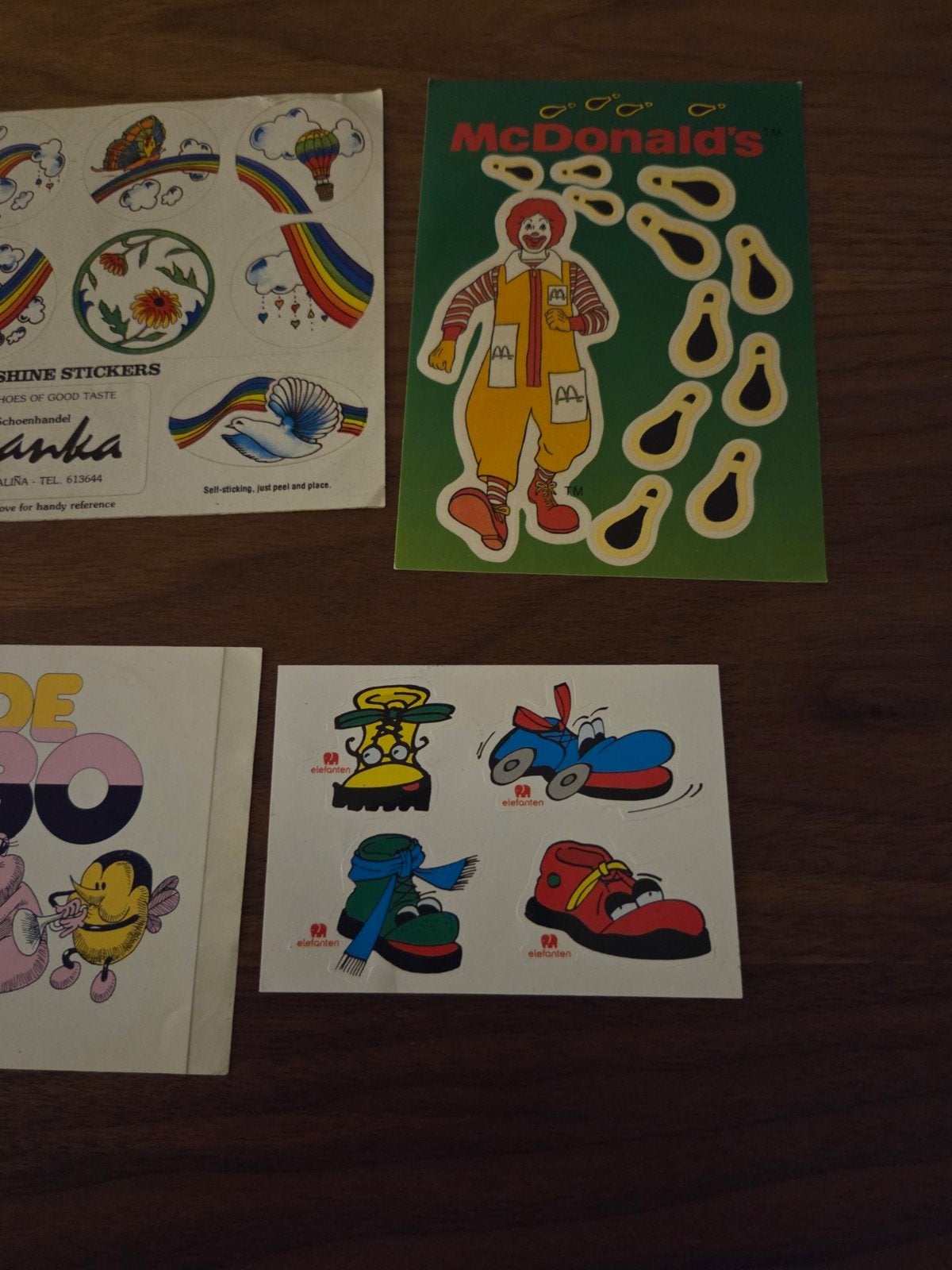 1588 Vintage stickers: McDonald's, Sunshine, en meer, Ophalen of Verzenden, Gebruikt, Overige typen