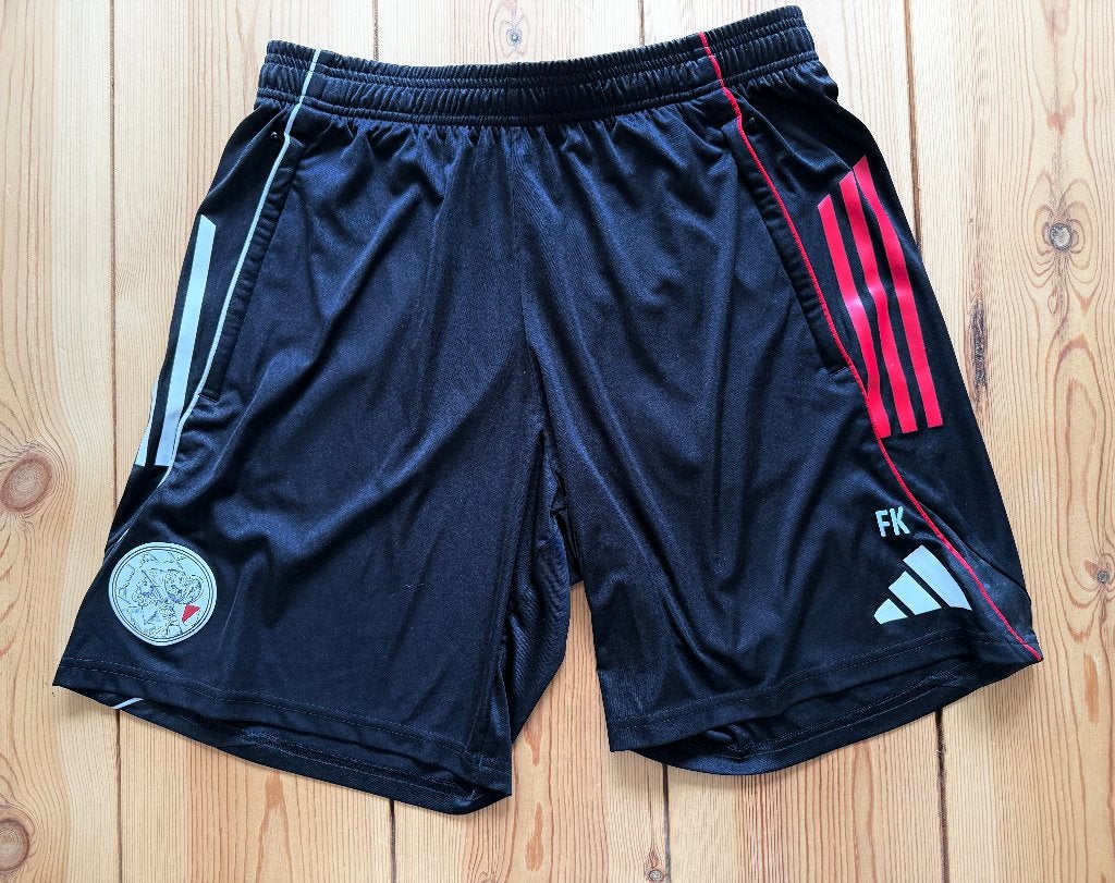 Ajax Adidas short broek heren - Zwart Wit Rood - Large, Maat 52/54 (L), Zwart, Ophalen of Verzenden, Zo goed als nieuw