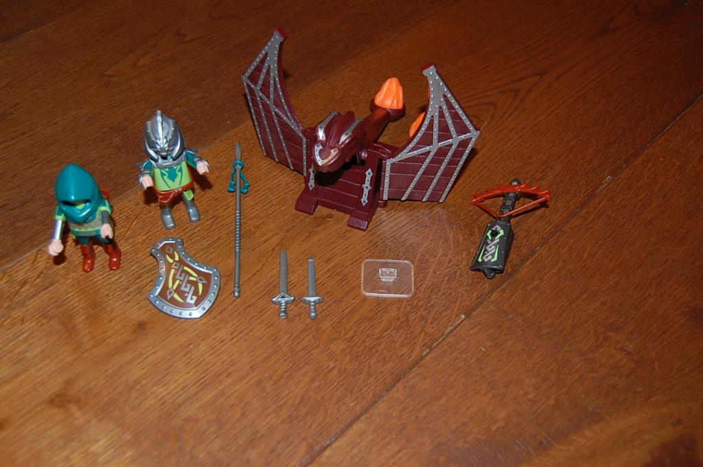 Playmobil 4840 - Groene Drakenridders met Katapult, Ophalen of Verzenden, Zo goed als nieuw, Complete set