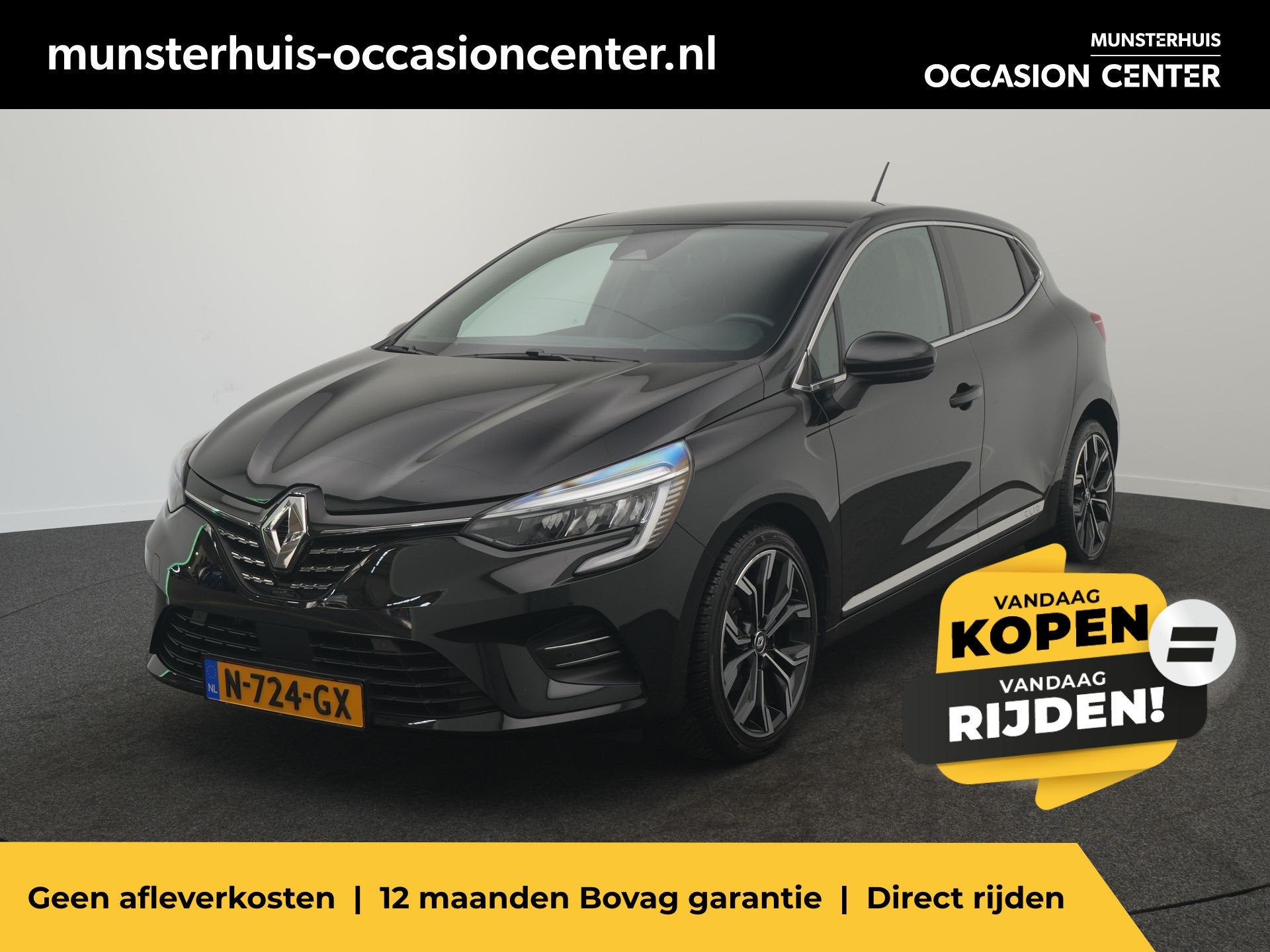 Renault Clio TCe 90 Intens - RIJKLAARPRIJS - All seasonbande, Voorwielaandrijving, 12 maanden, 1071 kg, Gebruikt