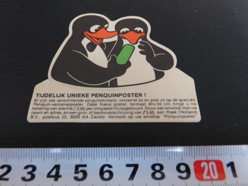 sticker Frisdrank RAAK Penquinposter, Ophalen, Zo goed als nieuw