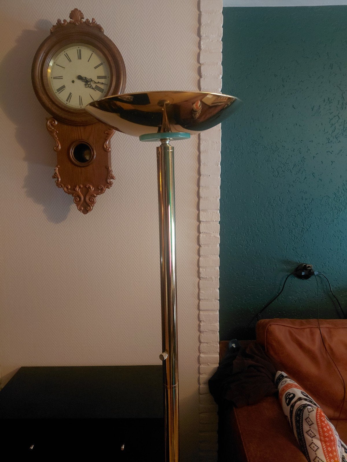 koperen staande lamp, Antiek en Kunst, Ophalen