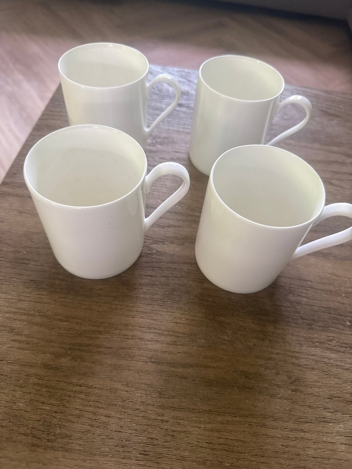 4x Dibbern Fine Bone China Mokken Wit 0,3L, Overige merken, Nieuw, Modern, Porselein