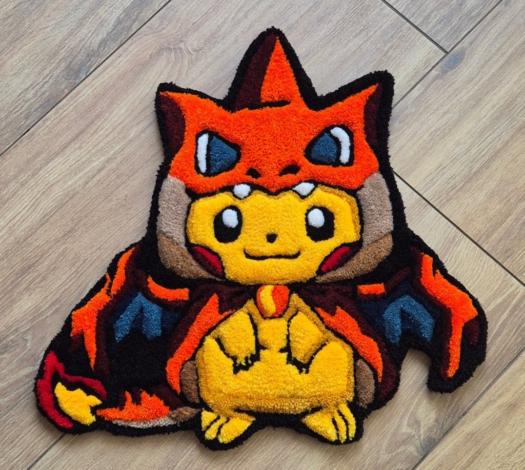 Uniek Handgemaakt Pikachu Charizard Pokémon Kleed, 50 tot 100 cm, Zwart, Verzenden, Nieuw