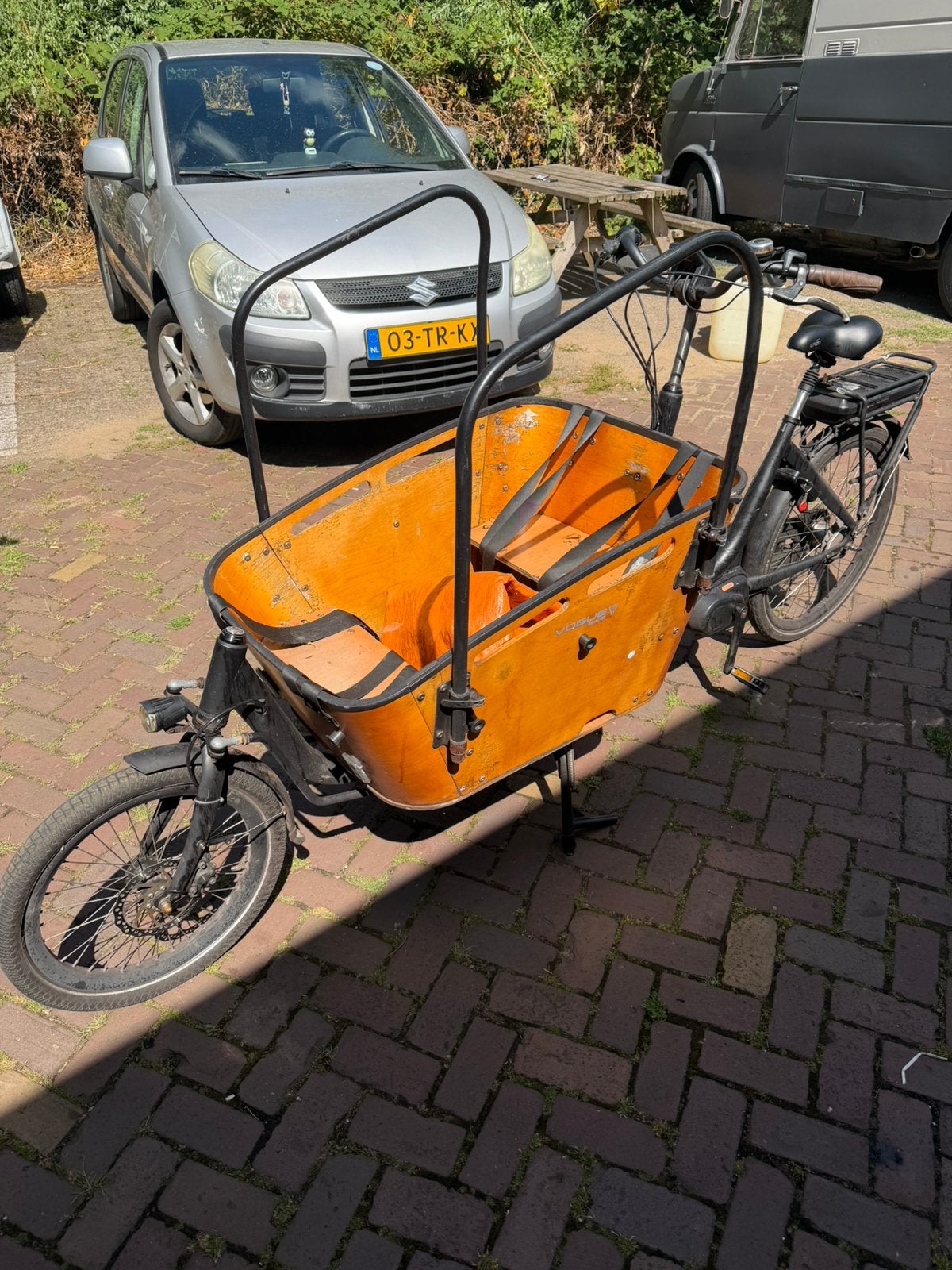 Electrische bakfiets vogue, Ophalen, Zo goed als nieuw, 4 kinderen of meer