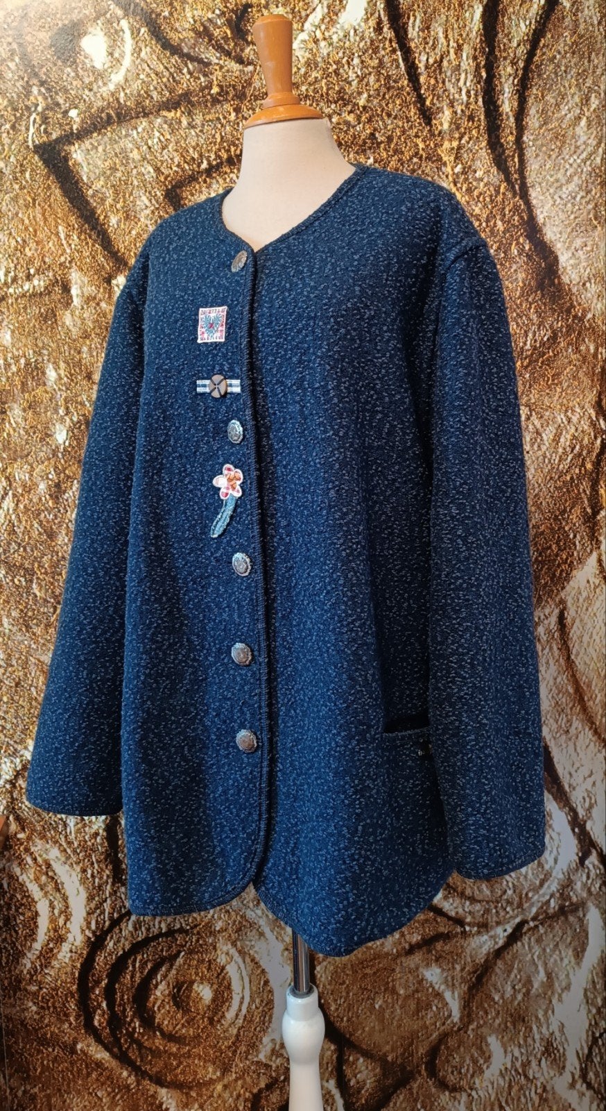 💖Prachtig Giesswein jas met reliëf patronen XXL, Ophalen of Verzenden, Zo goed als nieuw, Maat 46/48 (XL) of groter