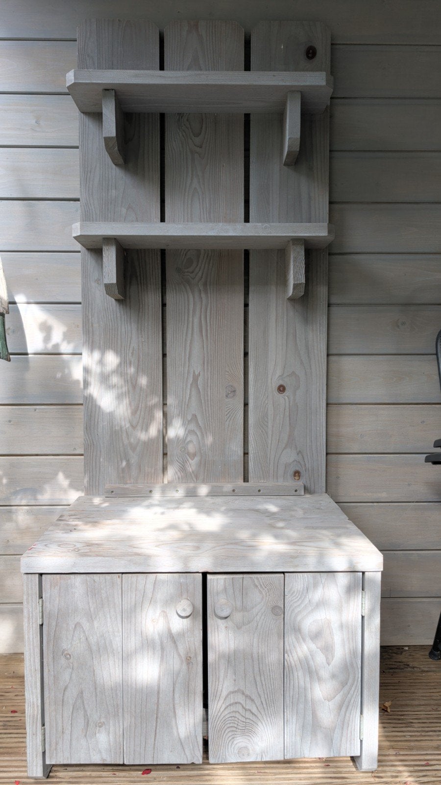 Houten buitenkast met planken - 67x170x50 cm, Ophalen, Gebruikt, Hout, Overige typen