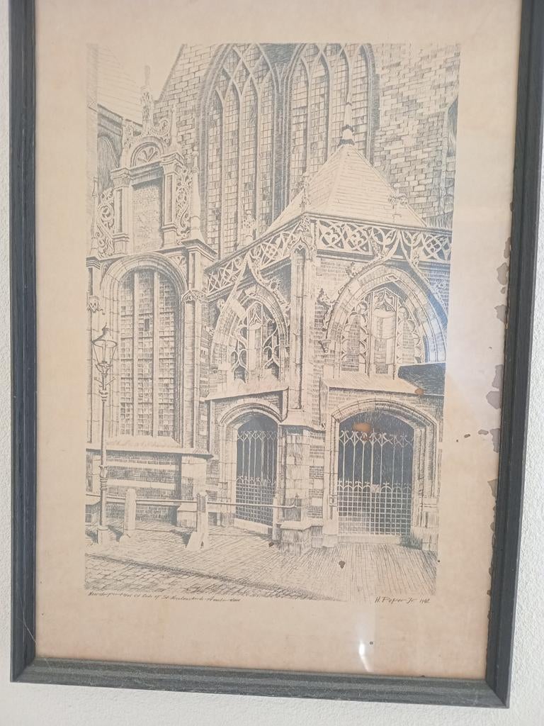 H.peper 1942 old church amsterdam, Ophalen of Verzenden