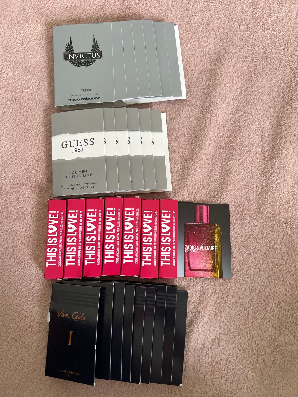 Parfum samples: Invictus, Guess, This is Love, Van Gils, Ophalen of Verzenden, Nieuw