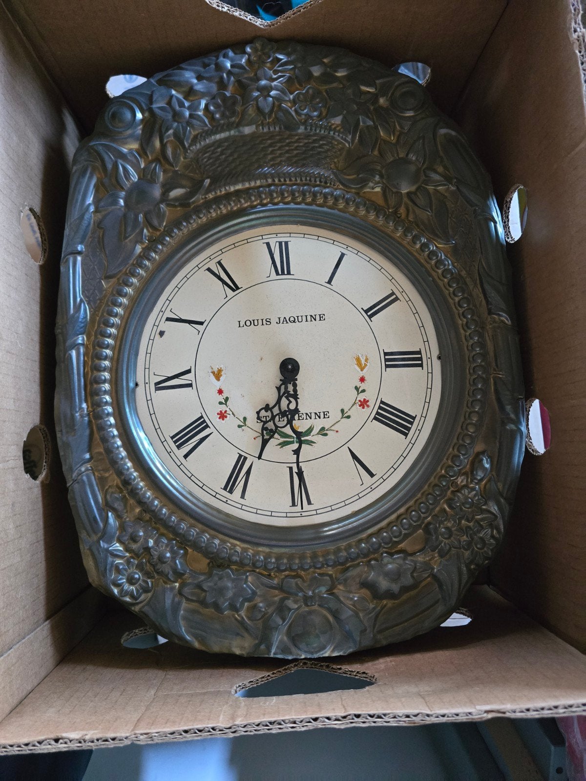 Antieke Louis Jaquine Wandklok - Decoratieve Klok, Ophalen of Verzenden