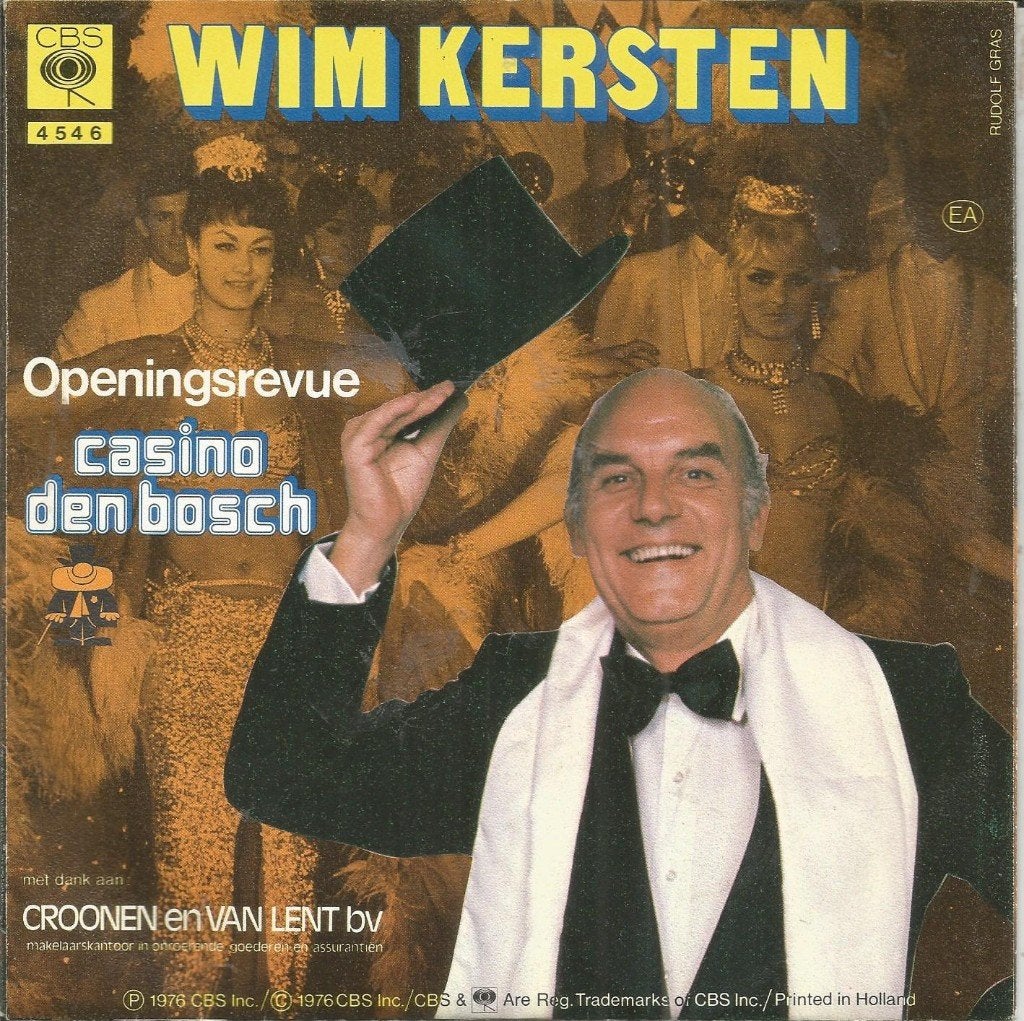 Wim Kersten – Openingsrevue Casino Den Bosch (1976), Cd's en Dvd's, Vinyl | Nederlandstalig, Fotohoes, 7 inch, Ophalen of Verzenden
