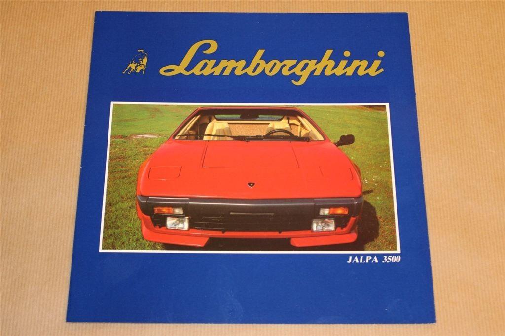 Zeldzame brochure - Lamborghini Jalpa 3500 - Ca 1985, Ophalen of Verzenden, Zo goed als nieuw, Overige merken