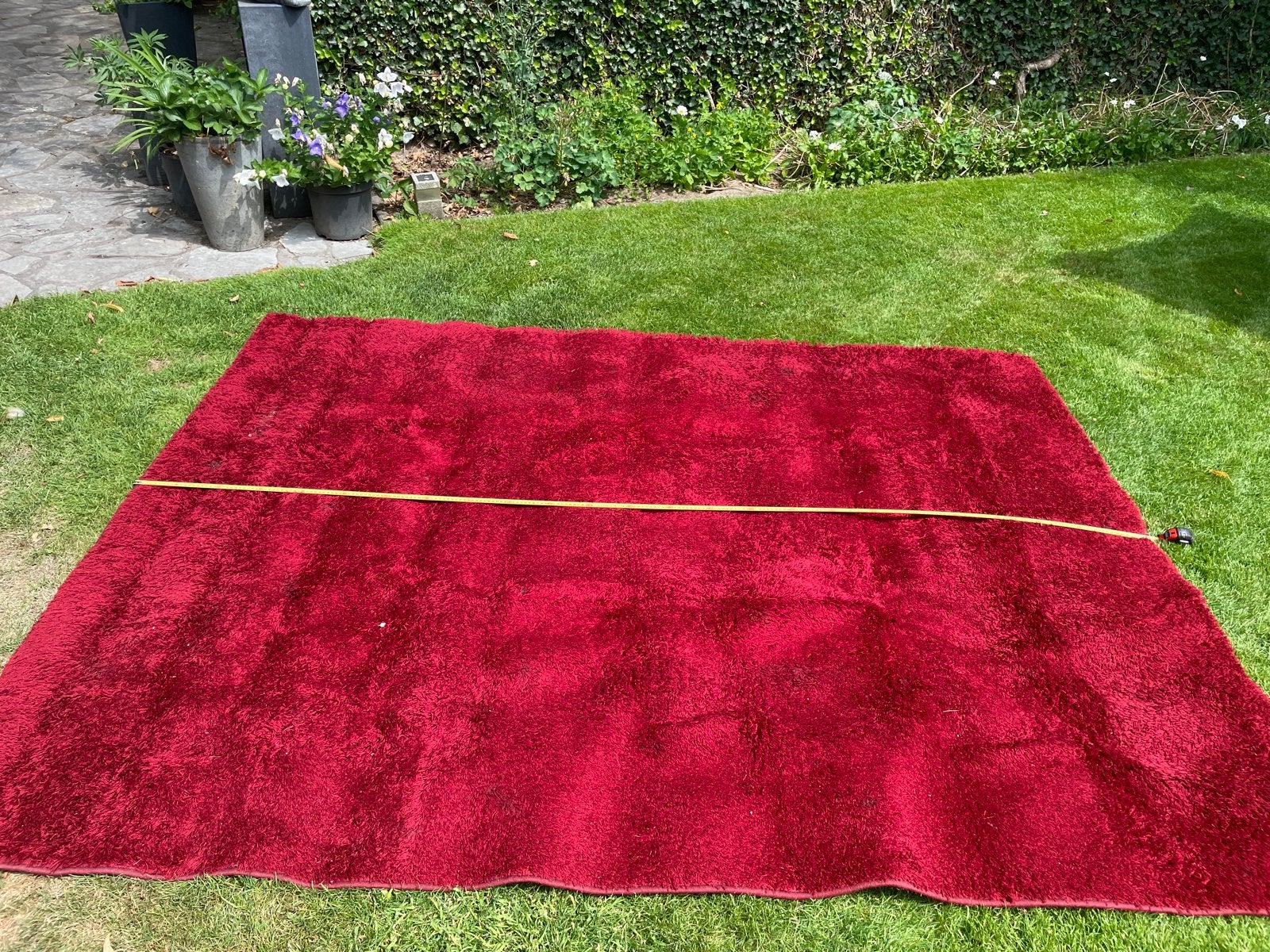Rood vloerkleed gratis af te halen, Ophalen, Gebruikt, Rood, 200 cm of meer