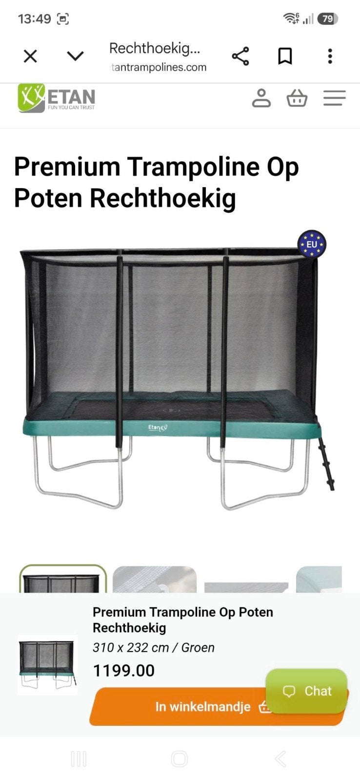 grote trampoline