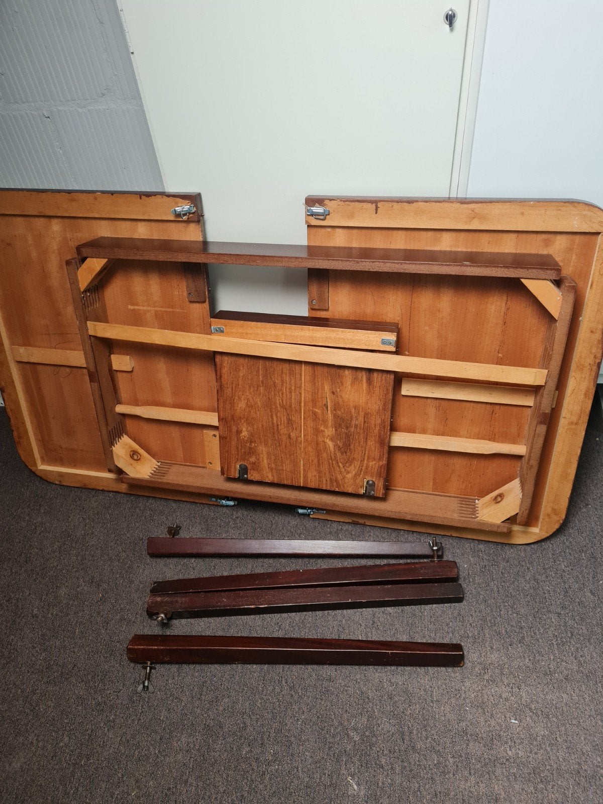 Vintage houten eettafel - uitschuifbaar, Ophalen