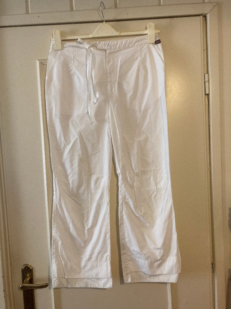 Zomerse witte katoenen lange broek van Oilily, maat 42, Oilily, Verzenden, Wit, Maat 42/44 (L)