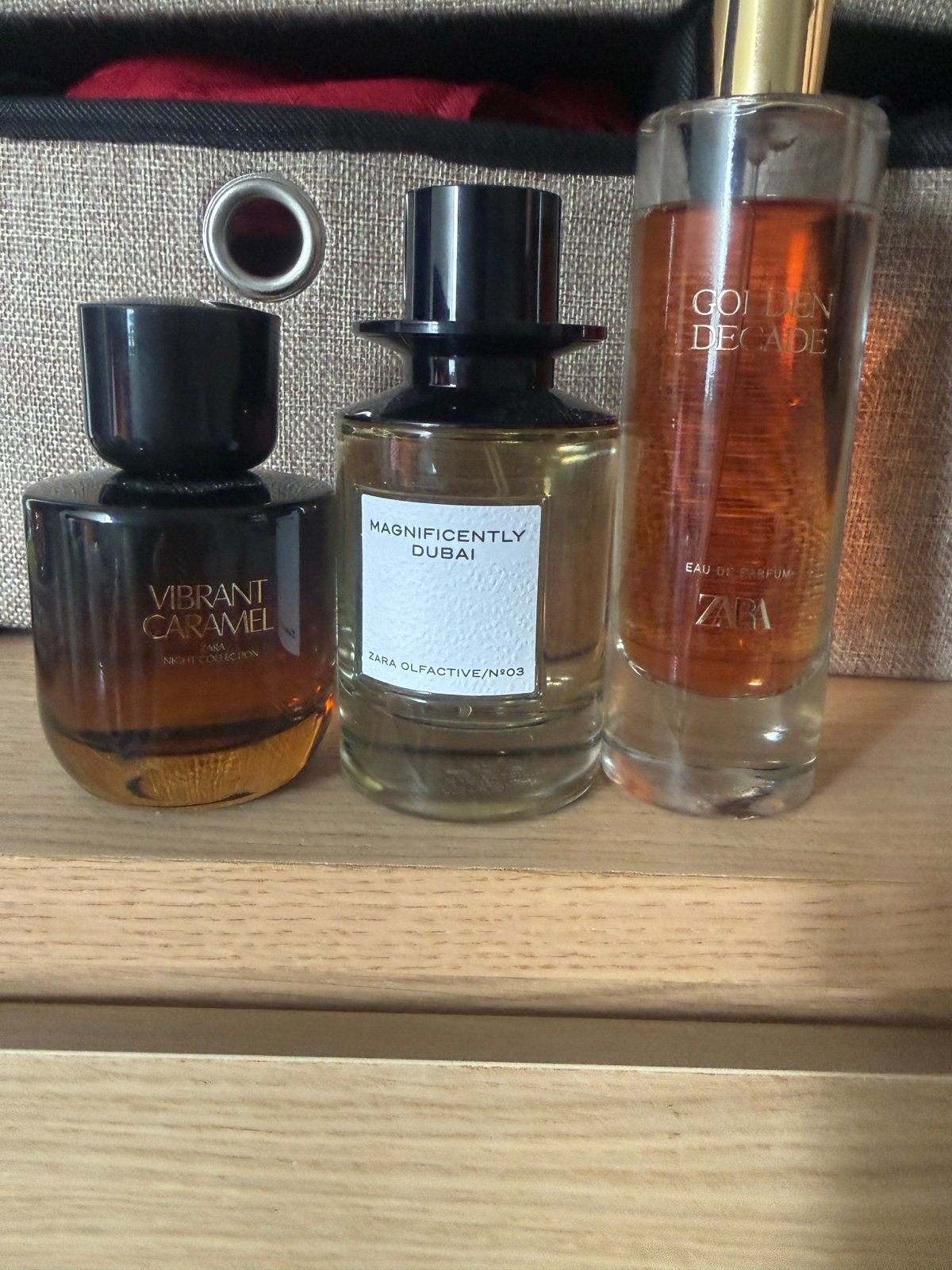 3 originele Zara parfums: Vibrant Caramel, Magnificently Dub, Ophalen of Verzenden, Gebruikt