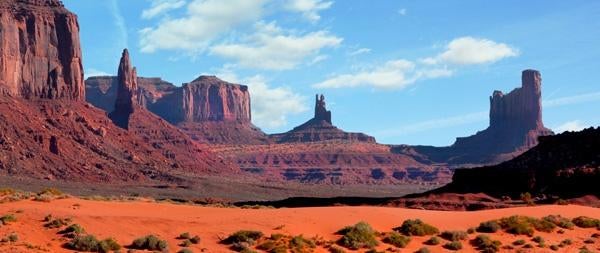 ️ Megagroot Westernlandschap Decordoek – v.a. €100,-, Ophalen, Gebruikt, Overige