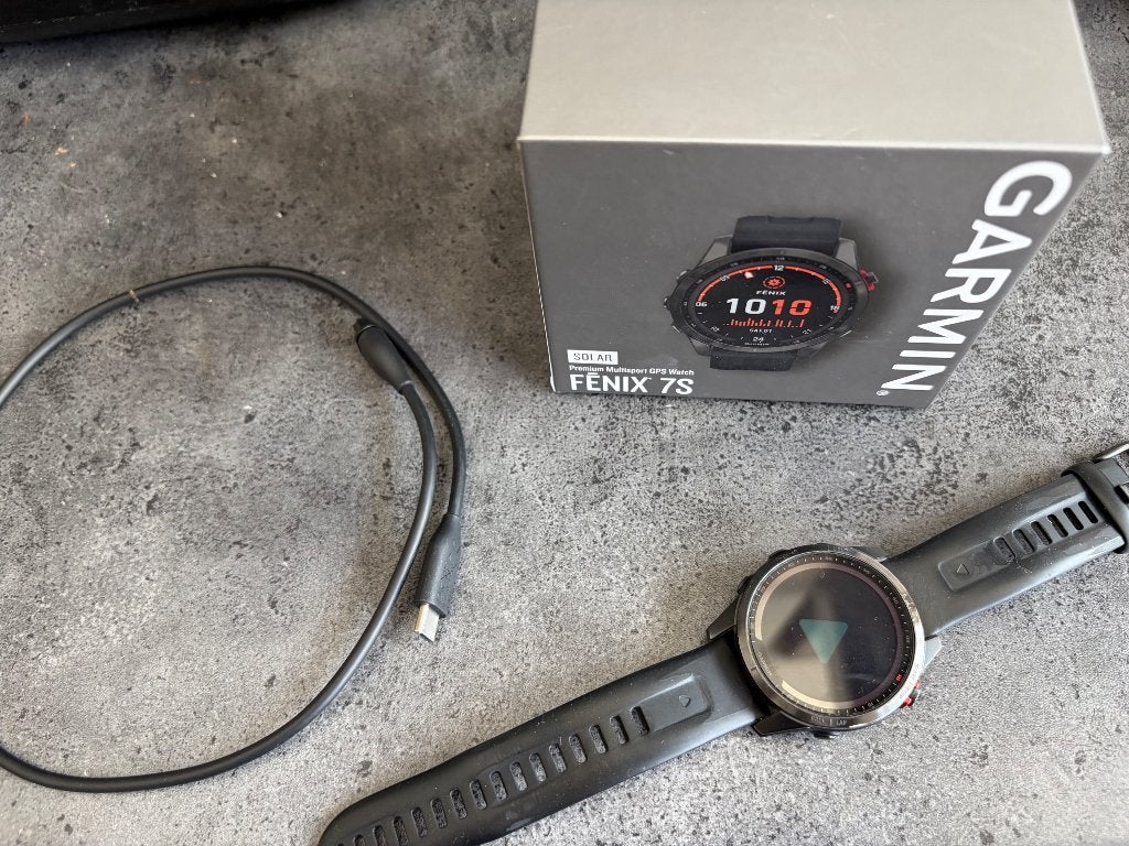 Garmin Fenix 7S Solar, Sieraden, Tassen en Uiterlijk, Sporthorloges, Gebruikt, Zwart, Garmin, Ophalen of Verzenden