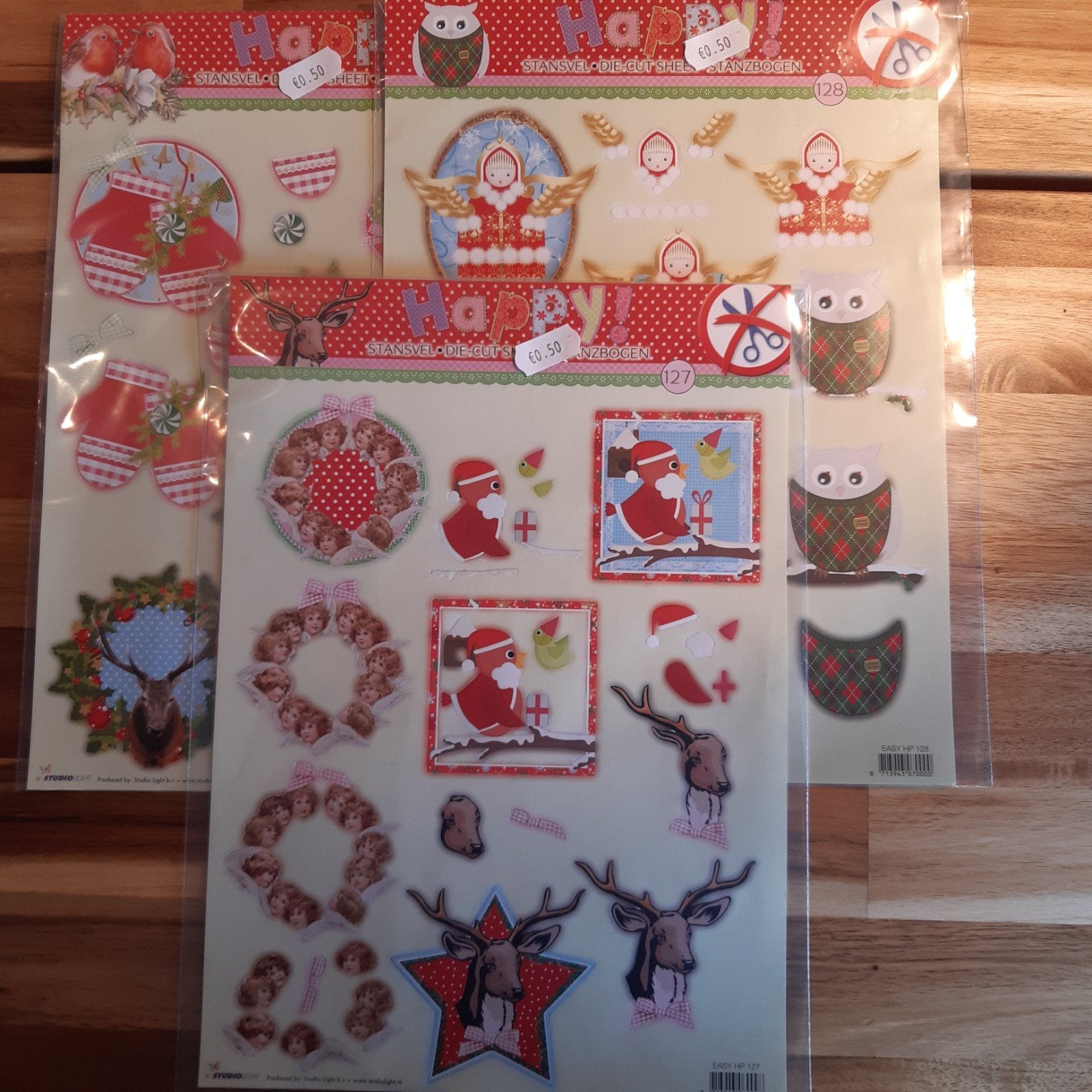 Nieuwe uitdrukvellen - set van 3 stuks, Hobby en Vrije tijd, Nieuw, Meerkleurig, Ophalen of Verzenden, Papier of Karton
