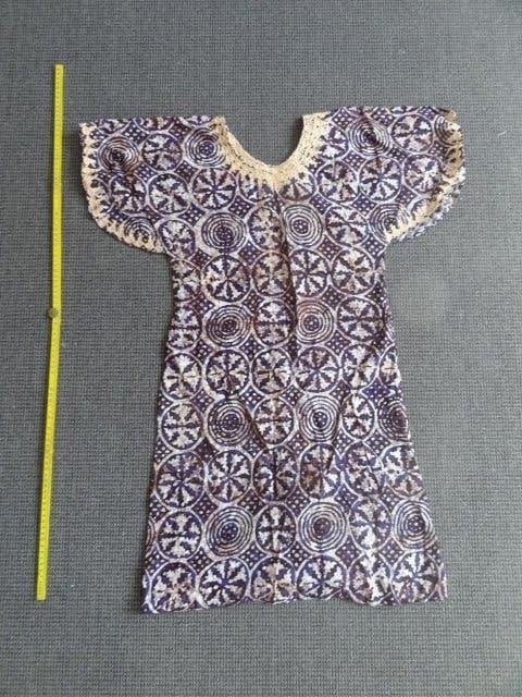 Afrikaans batik jurkje met broderie , katoen, maat 36/38, Zo goed als nieuw, Maat 36 (S), Boven de knie, Verzenden
