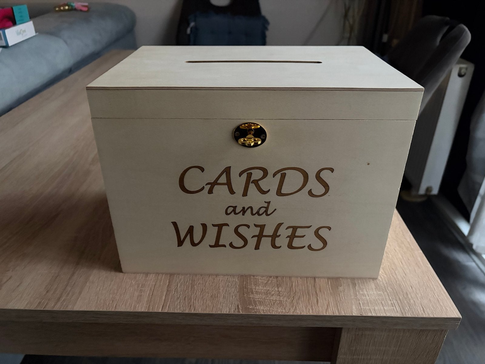 Houten kaartenbox, ringkussen en raamsticker voor bruiloft, Ophalen, Nieuw, Versiering, Geboorte of Huwelijk
