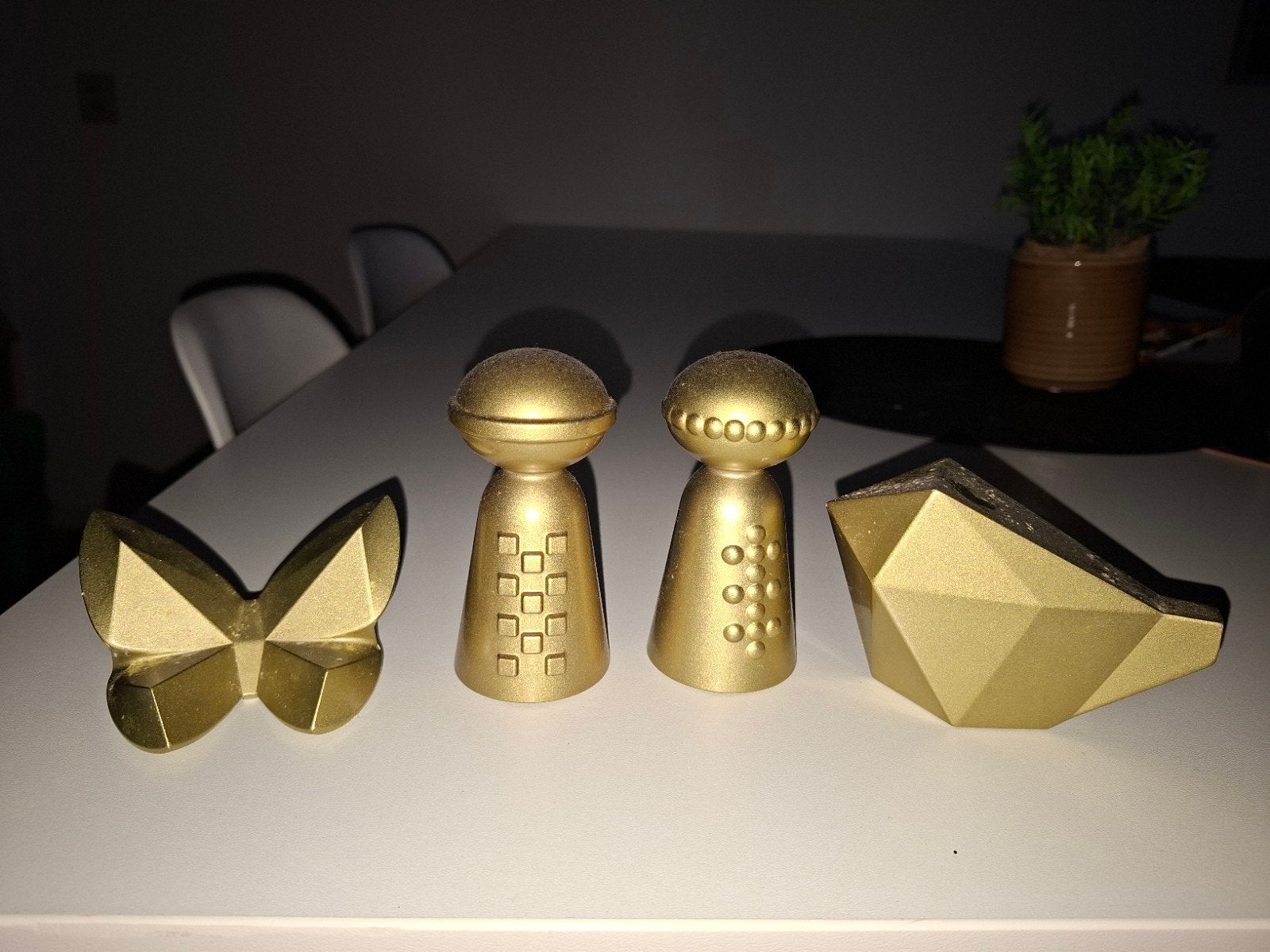 IKEA decoratieset goudkleurig, Huis en Inrichting, Ophalen, Zo goed als nieuw, Goud, Modern