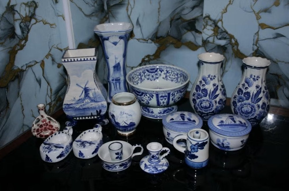 Verzameling Delfts/Boch Amst./Blauw-Wit Porselein, Ophalen of Verzenden