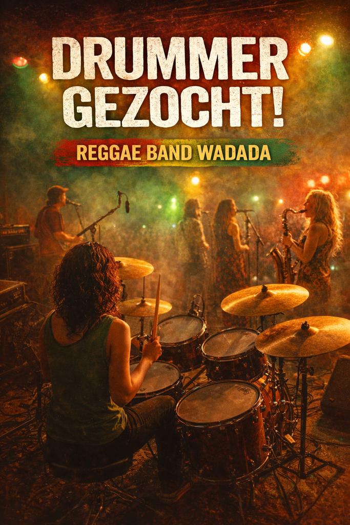 Drummer (m/v) gezocht voor Reggae band Wadada, Ophalen, Gebruikt