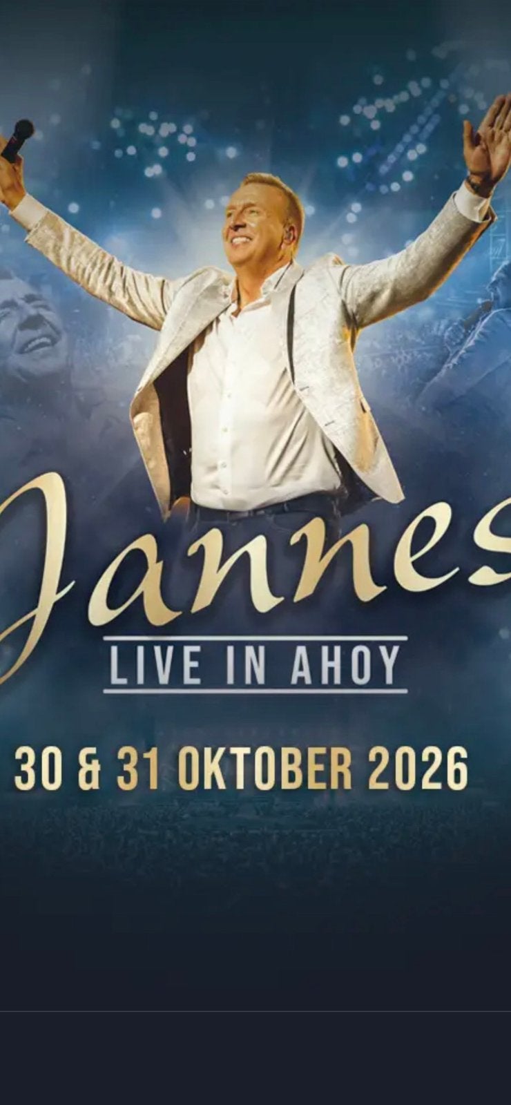 1e ring staanplaats Jannes live in Ahoy 30 oktober 2026, Tickets en Kaartjes, Eén persoon, Oktober