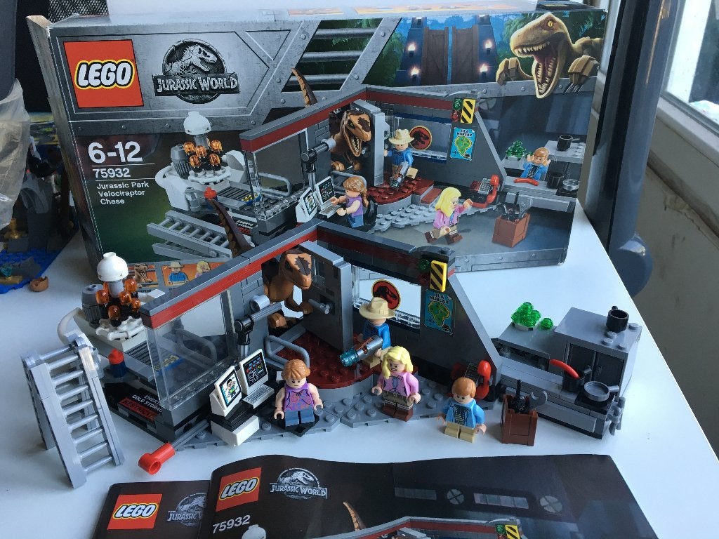 LEGO Jurassic Park - Velociraptorachtervolging -  75932, Jurassic World, Lego, Ophalen of Verzenden, Zo goed als nieuw